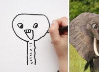 რა გამოვა, თუ ბავშვის მიერ დახატული ცხოველები ცოცხალ არსებებად გადაიქცევიან? (სახალისო ფოტოგალერეა)